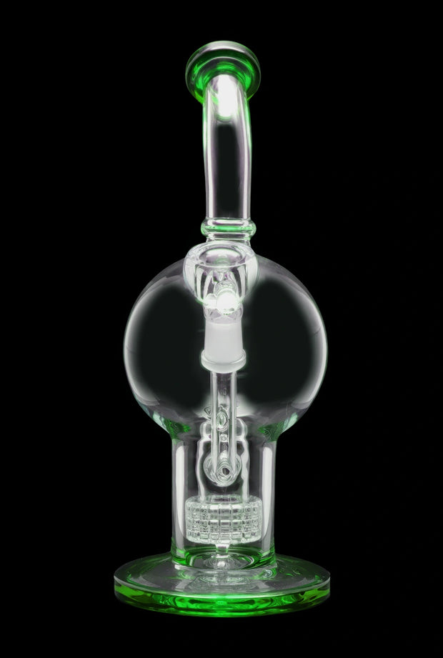 Bent Neck Ball with Matrix Perc Water Pipe - 10 in.