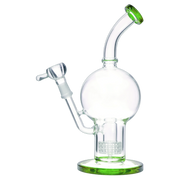 Bent Neck Ball with Matrix Perc Water Pipe - 10 in.