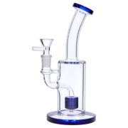 Bent Neck with Matrix Perc Water Pipe - Green - 9 in.