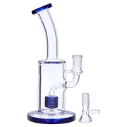 Bent Neck with Matrix Perc Water Pipe - Green - 9 in.