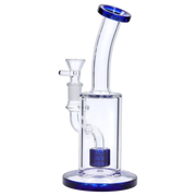 Bent Neck with Matrix Perc Water Pipe - Green - 9 in.