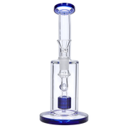 Bent Neck with Matrix Perc Water Pipe - Green - 9 in.