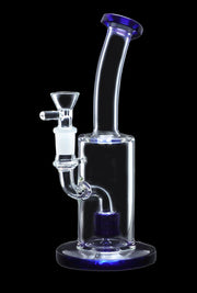 Bent Neck with Matrix Perc Water Pipe - Green - 9 in.