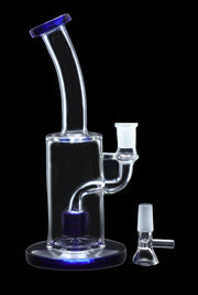 Bent Neck with Matrix Perc Water Pipe - Green - 9 in.
