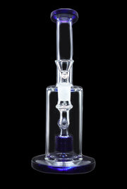 Bent Neck with Matrix Perc Water Pipe - Green - 9 in.