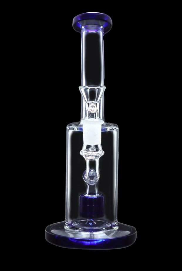 Bent Neck with Matrix Perc Water Pipe - Green - 9 in.