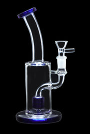 Bent Neck with Matrix Perc Water Pipe - Green - 9 in.