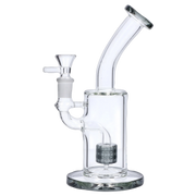 Bent Neck with Matrix Perc Water Pipe - Black - 9 in.