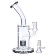 Bent Neck with Matrix Perc Water Pipe - Black - 9 in.