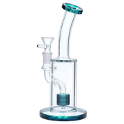 Bent Neck with Matrix Perc Water Pipe - Green - 9 in.