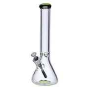 9mm Beaker with Color Ring Water Pipe - 16 in.