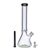 9mm Beaker with Color Ring Water Pipe - 16 in.