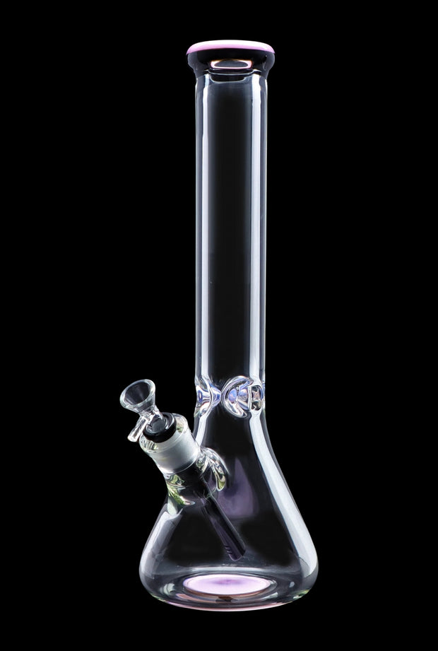9mm Beaker with Color Ring Water Pipe - 16 in.