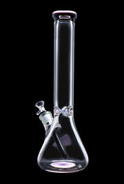 9mm Beaker with Color Ring Water Pipe - 16 in.