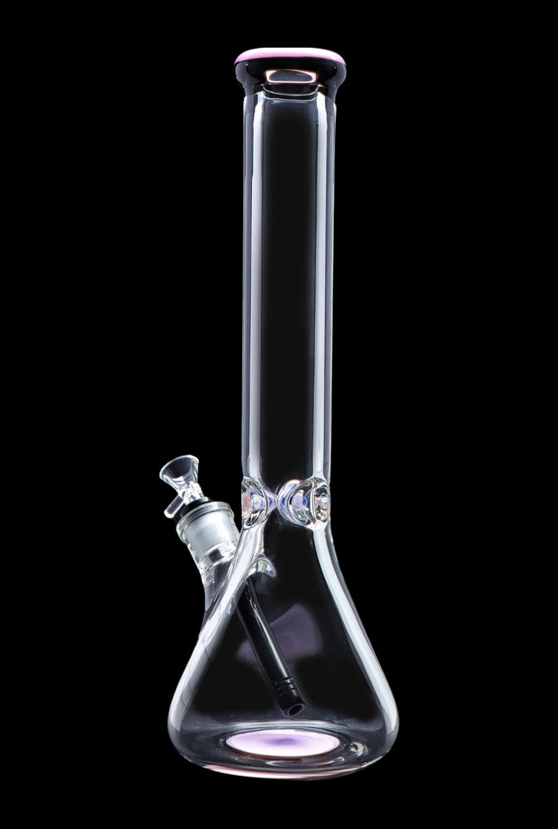 9mm Beaker with Color Ring Water Pipe - 16 in.