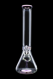 9mm Beaker with Color Ring Water Pipe - 16 in.