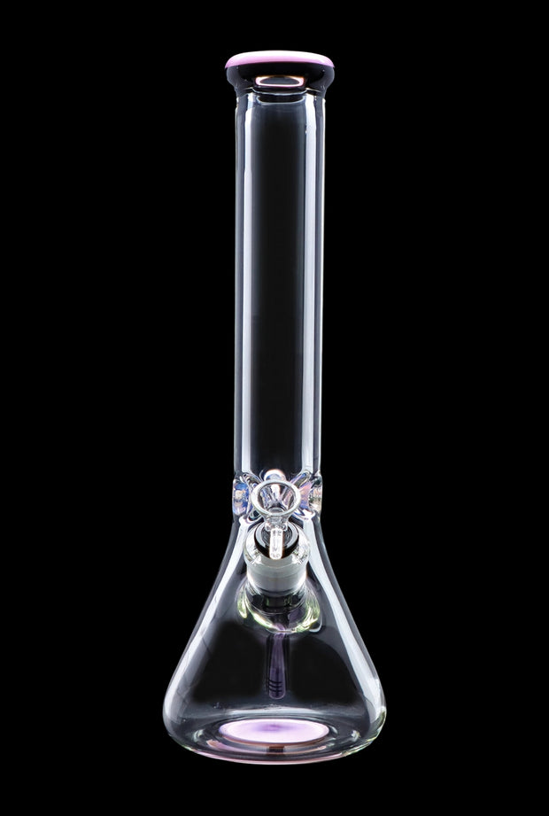 9mm Beaker with Color Ring Water Pipe - 16 in.