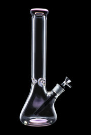 9mm Beaker with Color Ring Water Pipe - 16 in.