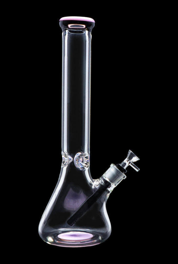 9mm Beaker with Color Ring Water Pipe - 16 in.