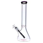 9mm Beaker with Color Ring Water Pipe - 16 in.