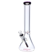 9mm Beaker with Color Ring Water Pipe - 16 in.