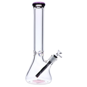 9mm Beaker with Color Ring Water Pipe - 16 in.
