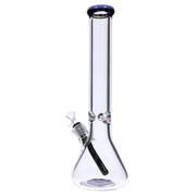 9mm Beaker with Color Ring Water Pipe - 16 in.