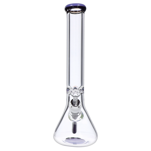 9mm Beaker with Color Ring Water Pipe - 16 in.