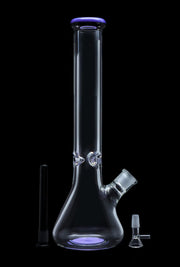 9mm Beaker with Color Ring Water Pipe - 16 in.