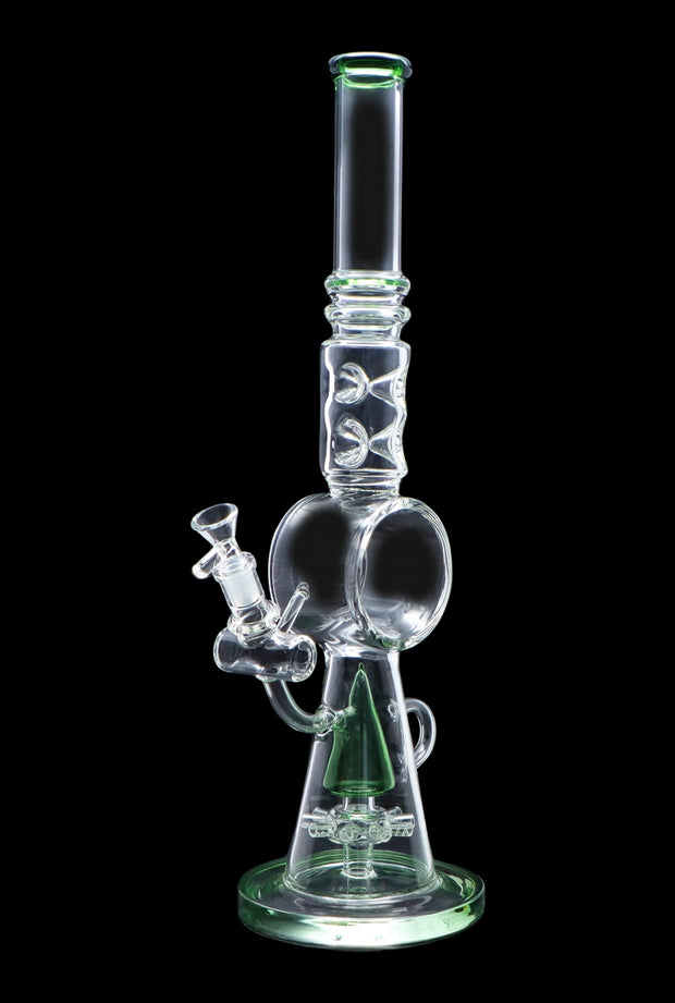 Extreme Ice with Sprinkler Perc Water Pipe - Green - 17 in.