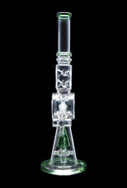 Extreme Ice with Sprinkler Perc Water Pipe - Green - 17 in.