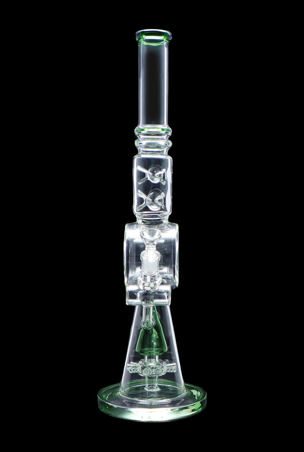 Extreme Ice with Sprinkler Perc Water Pipe - Green - 17 in.