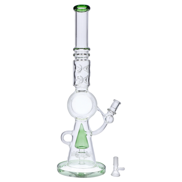 Extreme Ice with Sprinkler Perc Water Pipe - Green - 17 in.