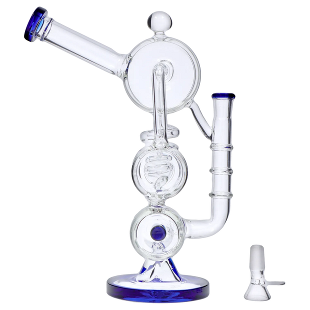 Barrel with Inline Perc Water Pipe - 13 in.