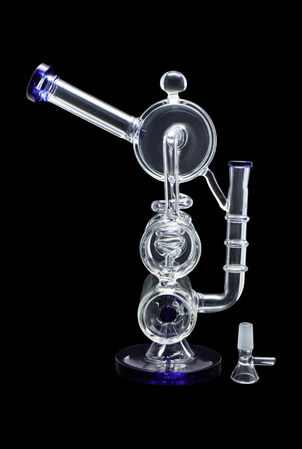 Barrel with Inline Perc Water Pipe - 13 in.