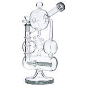 Barrel with Inline Perc Water Pipe - Black - 13 in.