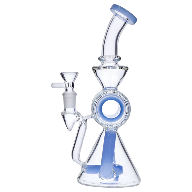 Barrel with Circ Perc Water Pipe - 7.5 in.