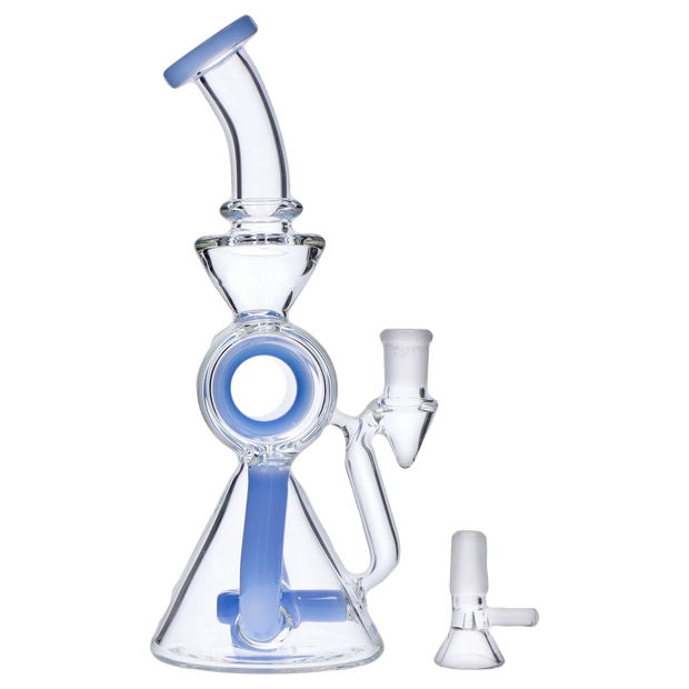 Barrel with Circ Perc Water Pipe - 7.5 in.