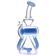 Barrel with Circ Perc Water Pipe - Blue Jade - 7.5 in.