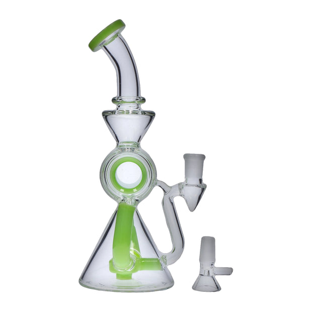 Barrel with Circ Perc Water Pipe - 7.5 in.