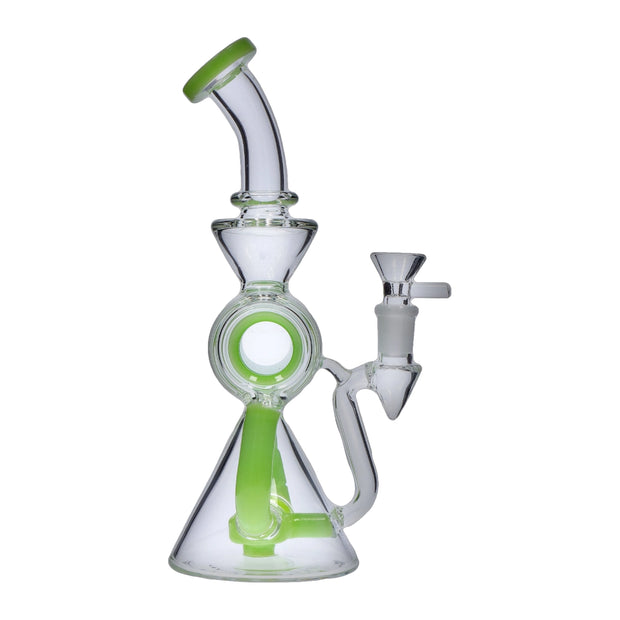 Barrel with Circ Perc Water Pipe - 7.5 in.