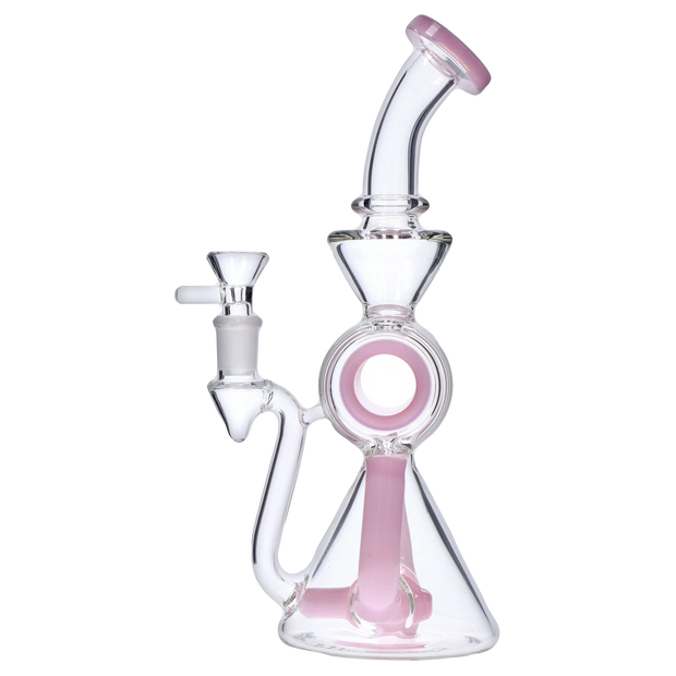 Barrel with Circ Perc Water Pipe - 7.5 in.
