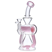 Barrel with Circ Perc Water Pipe - Milky Pink - 7.5 in.