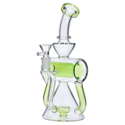 Barrel with Circ Perc Water Pipe - Neon Green - 7.5 in.