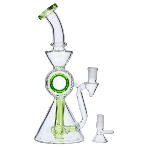 Barrel with Circ Perc Water Pipe - 7.5 in.