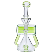 Barrel with Circ Perc Water Pipe - Neon Green - 7.5 in.