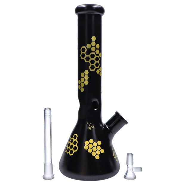 Honeybee Beaker Water Pipe - 14.7 in.