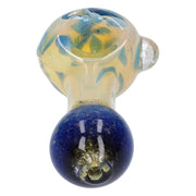 Gold and Frit Spoon Pipe - 4 in