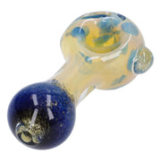 Gold and Frit Spoon Pipe - 4 in