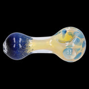 Gold and Frit Spoon Pipe - 4 in